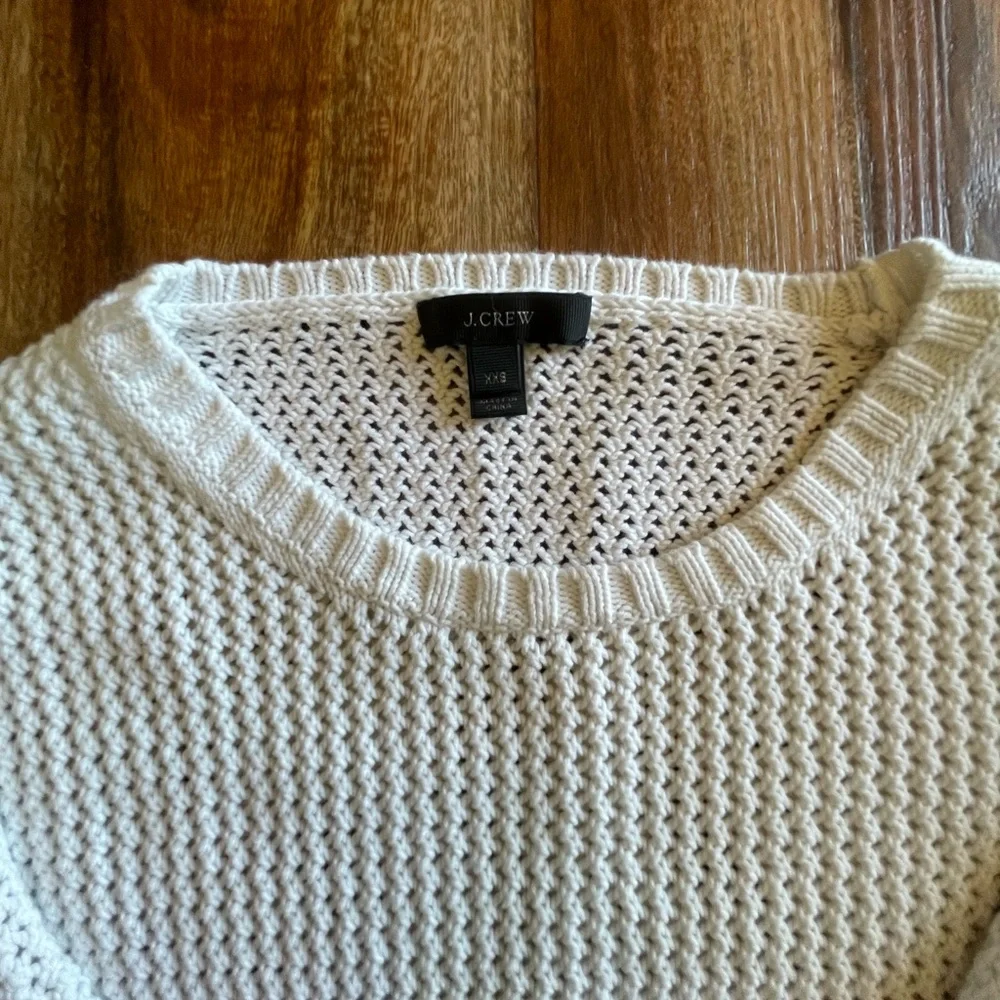 J. Crew Lightweight White Sweater, Size XXS